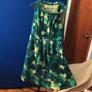 Multicolored green dress size 10
